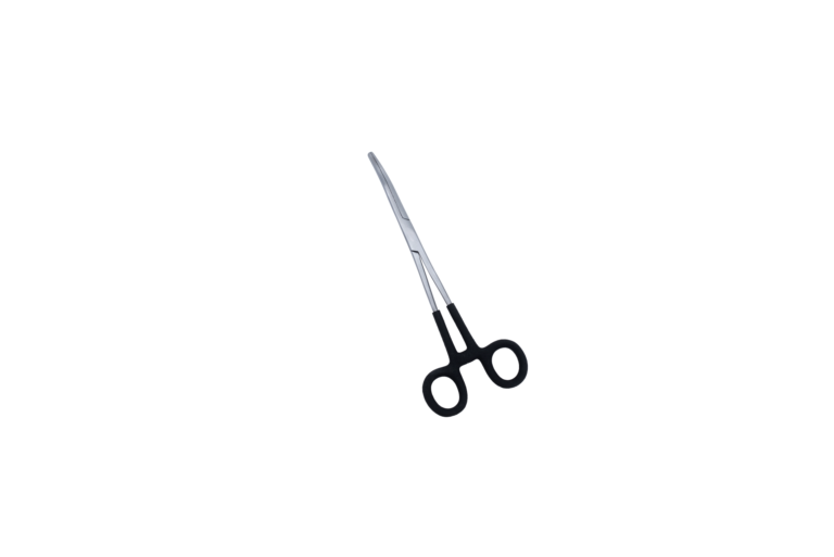 Bent nose fiching forscep with lock 8"