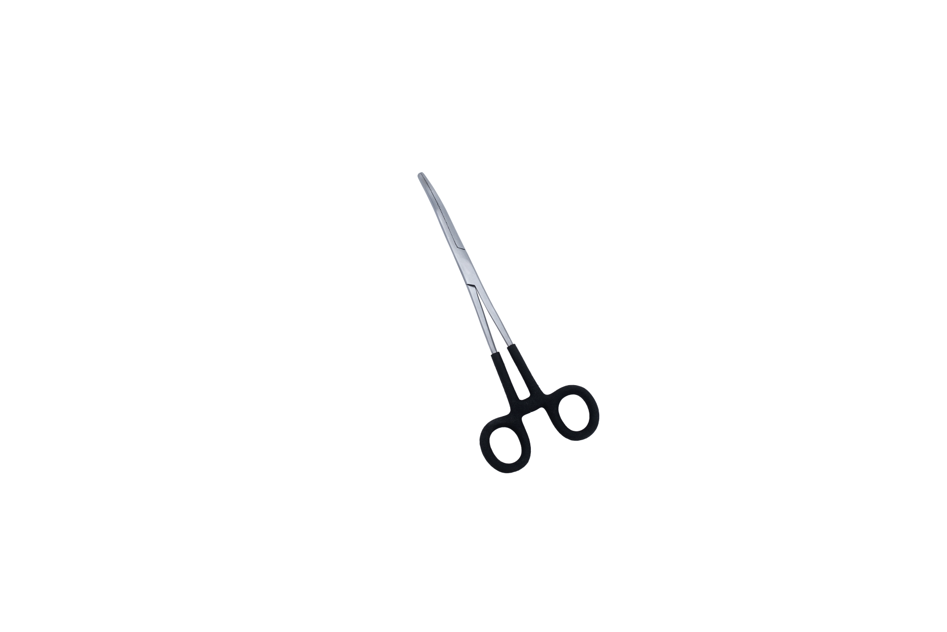 Bent nose fiching forscep with lock 8"